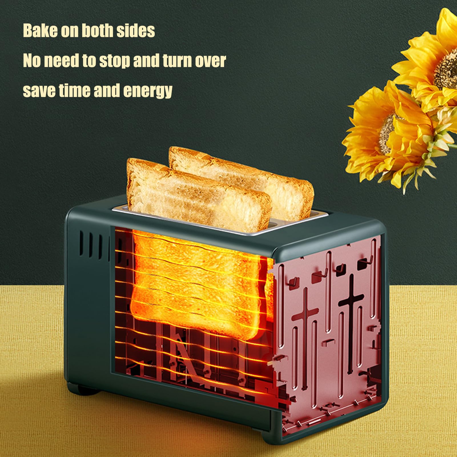 Amazon.com: Pop-Up Toaster,Double Side Baking 2 Slice Toast Baker